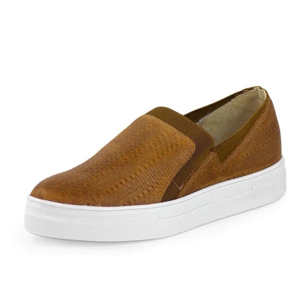 Charleston Shoe Company Cali Slide Loafer in Brown Leather Size 11 EEUC!!!
